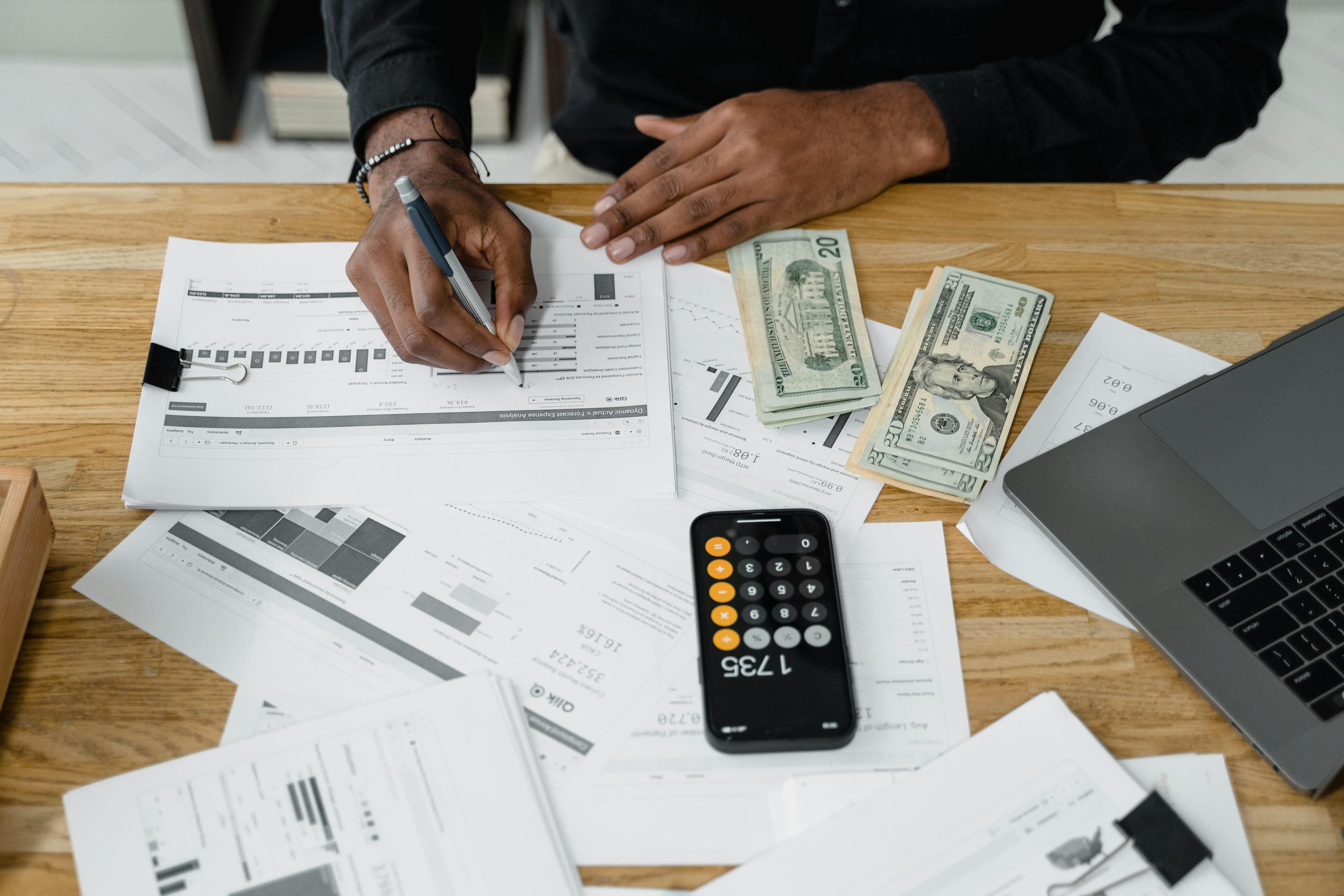 Nonprofit tax filing documents on a desk